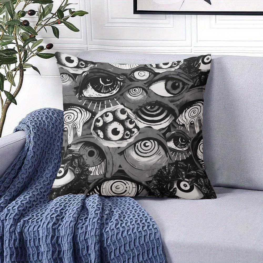 Eye Chaos square Jacquard Pillow Cover for Sofa Office Waist Cushion Cover Home Decorative Pillowcase