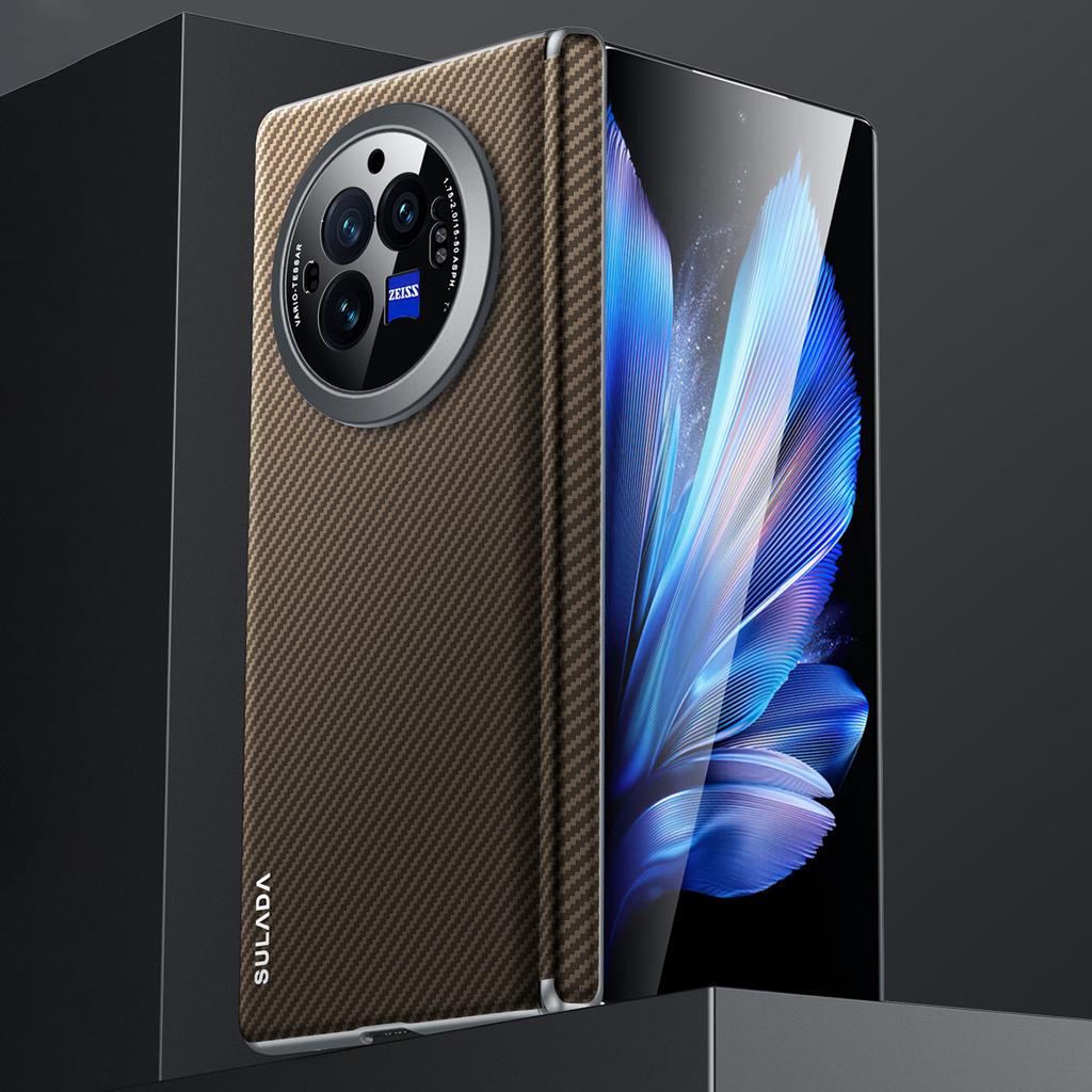 SULADA For vivo X Fold3 Magnetic Case Leather+PC Drop-Proof Shell Supports Wireless Charging