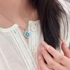French Vintage Buchi Rhombus Clover Tianhe Pine Set Versatile Premium Light Luxury Necklace Bracelet Earrings Ring