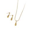 Stainless Steel Water Drop Necklace: Trendy & Versatile Clavicle Chain for Women