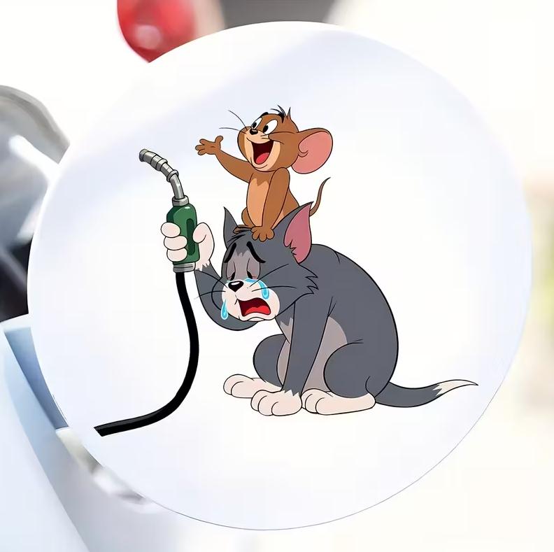 Автомобильная наклейка 3D Том и Джерри Tom and Jerry 10X10см 