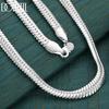 925 Sterling Silver 20-inch 10mm Snake Chain Fashion Necklace Wedding Jewelry