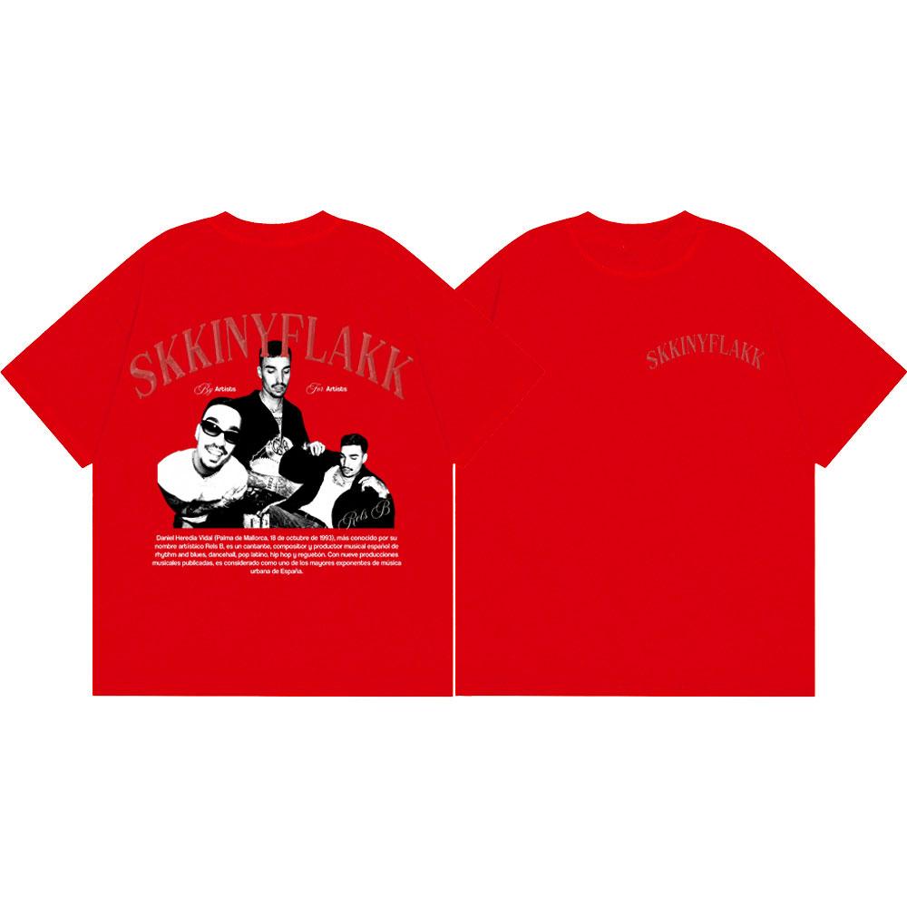 Rapper Rels B Graphic T Shirts Men Women Hip Hop Fashion Vintage Short Sleeve T-shirt Summer Casual Loose 100%cotton T-shirts