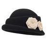 Women Elegant Party Formal Fedora Hat Winter Wool Knitted Warm Cloche Church Hats Fashion Headwear