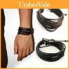 Stilvolles mehrlagiges Echtlederarmband für Männer und Frauen Handgefertigtes lässiges Modeaccessoire