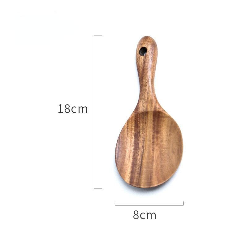 Kitchen Utensils Set Thailand Teak Wood Tableware Set Spoon Ladle Rice Colander Soup Skimmer Kitchenware Cooking Tools