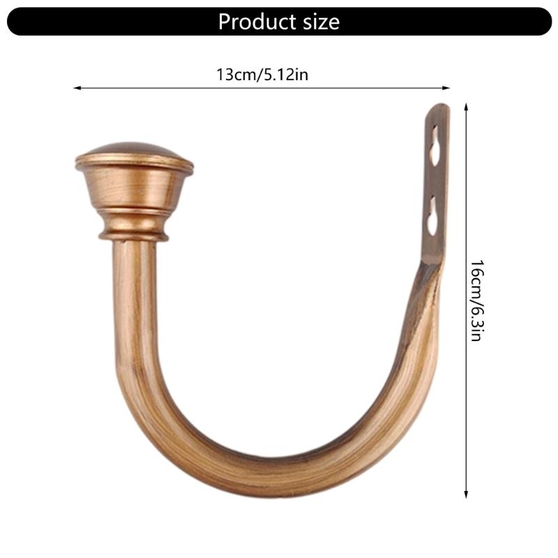Set aus 2 eleganten Gardinenhaltern mit einfacher Montage, Metallfinish, Vorhanghaken für moderne Wohnästhetik