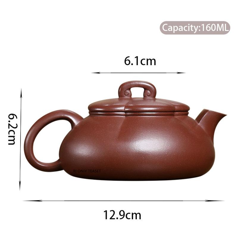 

160ml Chinese Yixing Purple Clay Teapot Creative Handmade Flower Shape Tea Pot Beauty Tea Infuser Zisha Kettle Teaware Gifts