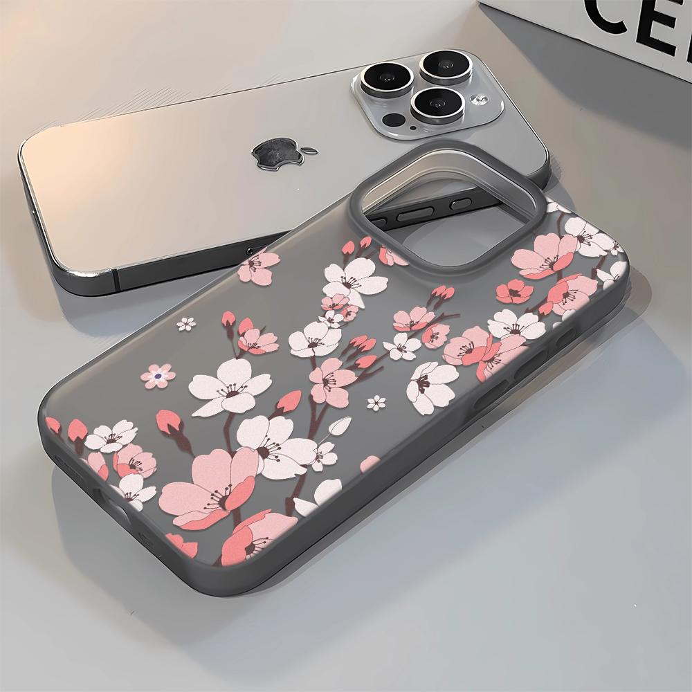 Plum Blossoms Soft Phone Case For IPhone 17 16 15 14 13 12 11 15 Pro Max 7 8 XR XS Transparent Silicone Soft Cover Case