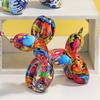 Water Transfer Balloon Dog Sculpture Resin Craft Decorative Piece for Bedroom, Living Room, and Study with Trendy Style