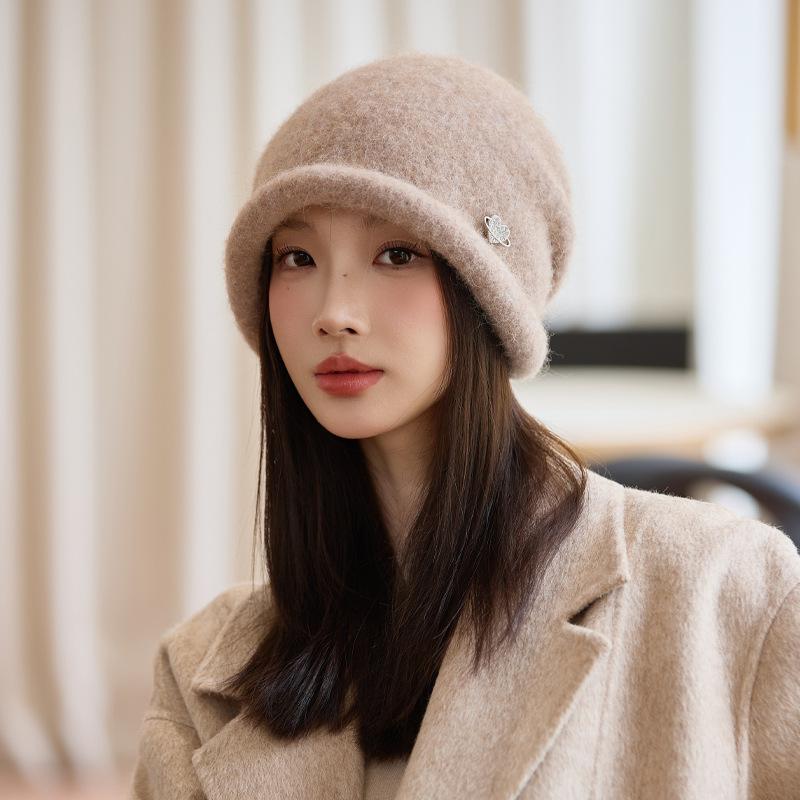 Autumn and Winter Knitted Stacking Hat, Ear Protector, Warm Hat, Fashion Wool Hat Hat for Women, Autumn Winter Versatile Warm Cold Weather Cap