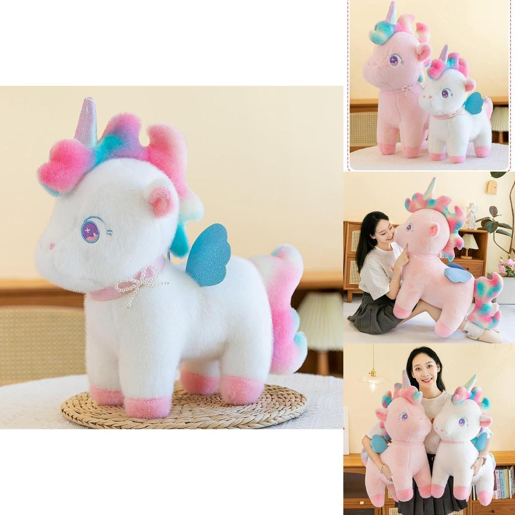 Adorable Rainbow Unicorn Plush Toy Soft And Fluffy Stuffed Animal Gift For Kids