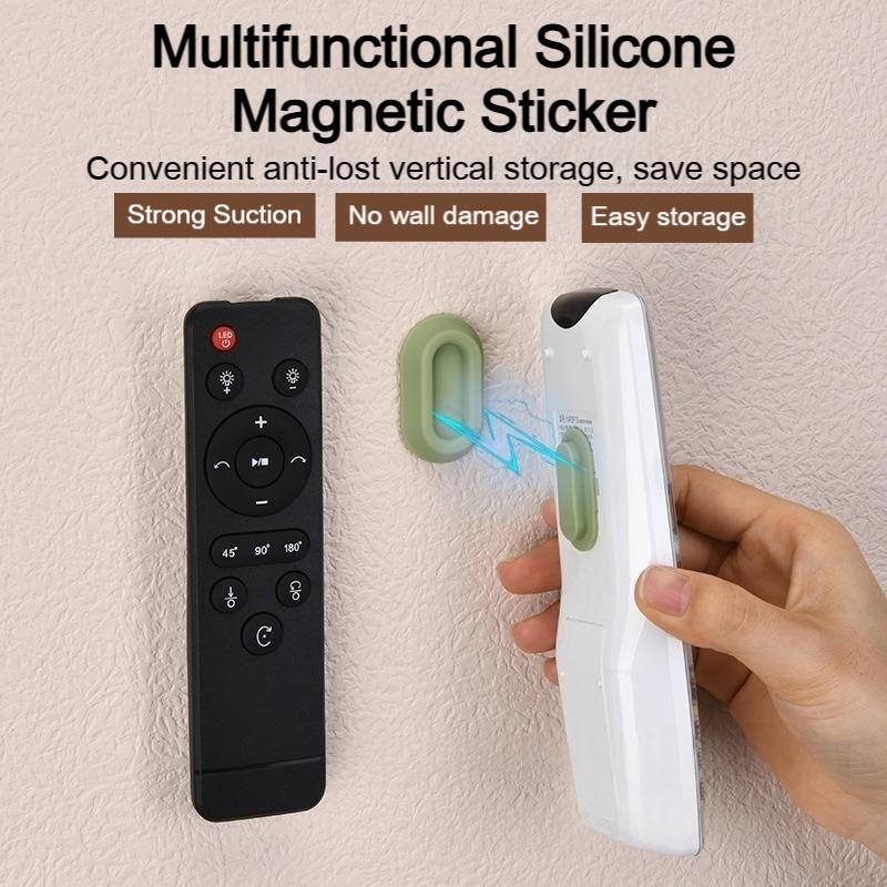 6 Pack Magnetic Wall Mount Remote Control Holder, Practical Remote Holder For Household Tv Appliance Storage Organizer JYSNJ04