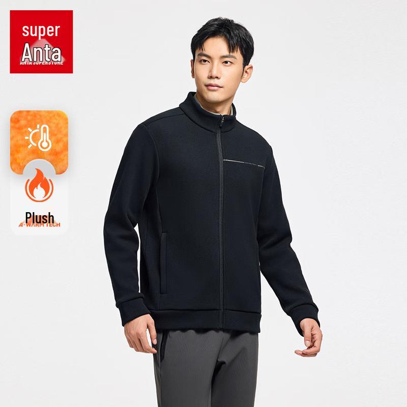 Anta Men s Fleece-Lined Stand-Collar Training Jacket 185/2XL