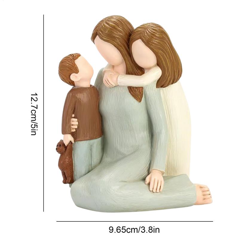 Mother Daughter Figurines Hand-Painted Mom Statue Family Figurines Meaningful Mom And Daughter Statue For Shelf Table Stand Or