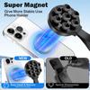 Silicone Suction Phone Case, Magnetic Suction Cup Phone Mount, Sticky Phone Suction Grip for Selfies and Videos, Hands-Free Mirror Shower Phone Stand