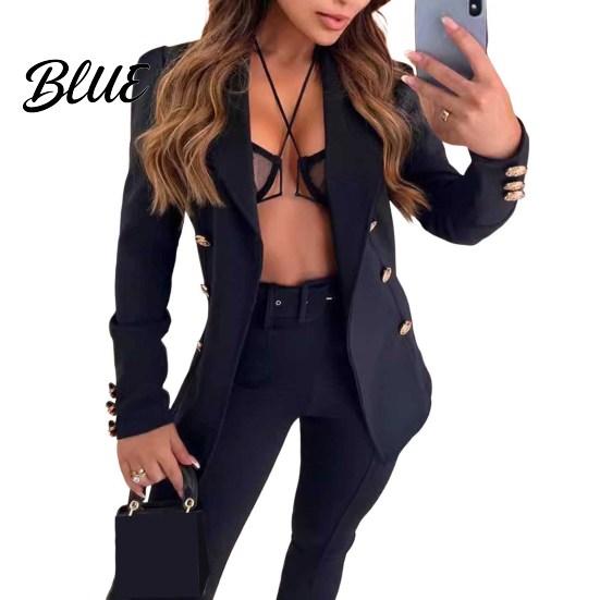 Cardigan Suit Jacket Women Coat Lapel Long Sleeve Solid Color Versatile Open Front Slim Fit Business Outerwear