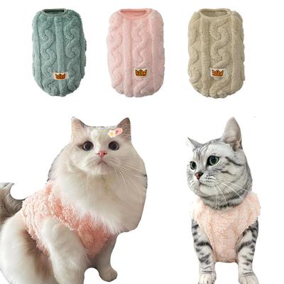 Vestiti Invernali per Cani Gatto Domestico Autunno Pile Doppio Lato Ritorto Abbigliamento