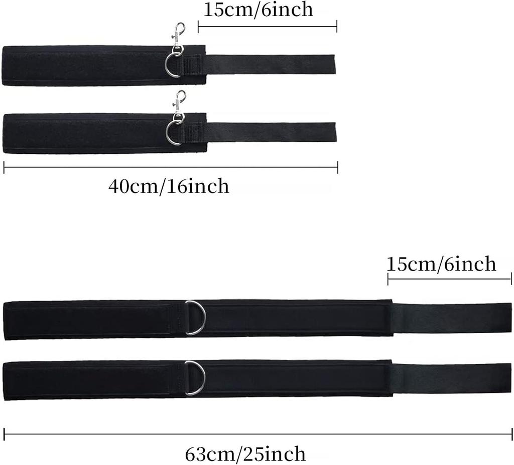 Sex Bondage Gear Wrist Thigh Cuffs Restraints Set Women Adjustable Leg Straps Handcuffs Couple Beginner SM