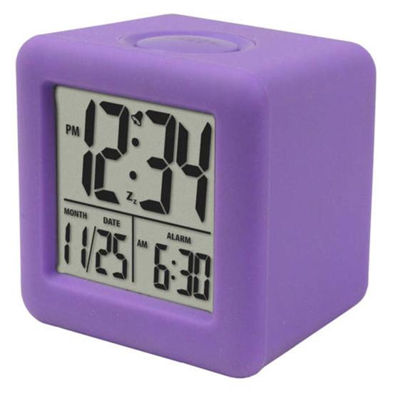 Digital Clock Shock-proof Snooze Function Silicon Cover Portable Electrical LED Clock Household Supplies