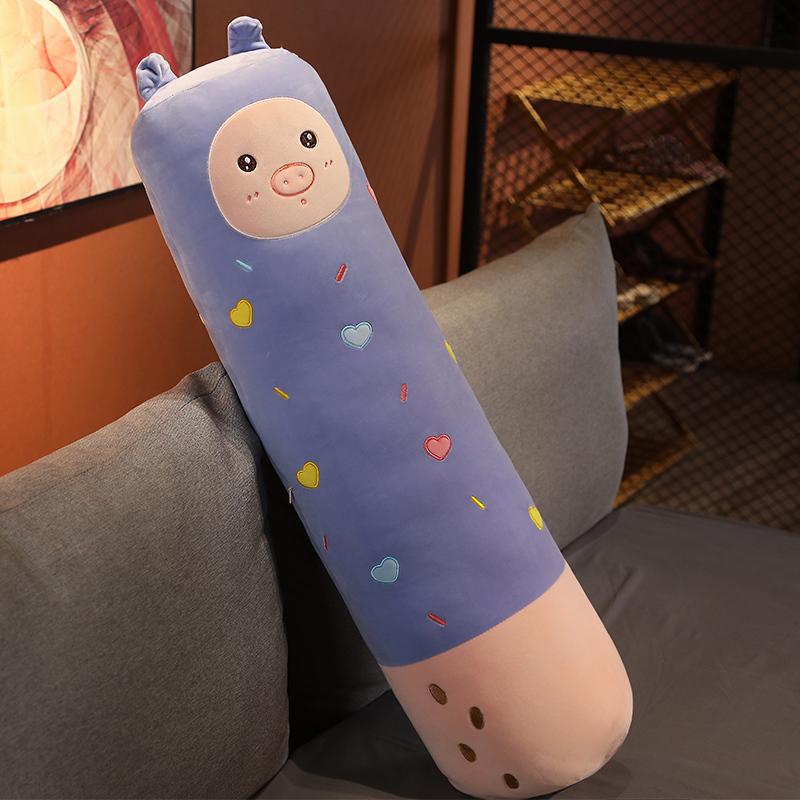 Kawaii Stuffed Long Pillow Bear Pig Penguin Rabbit Plush Toy Soft Animal Toys Cushion for Birthday Gifts