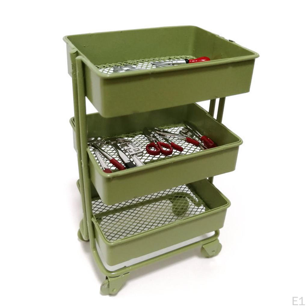 1/12 Metal Storage Shelf Rack Dollhouse Kitchen Room Accessories DIY