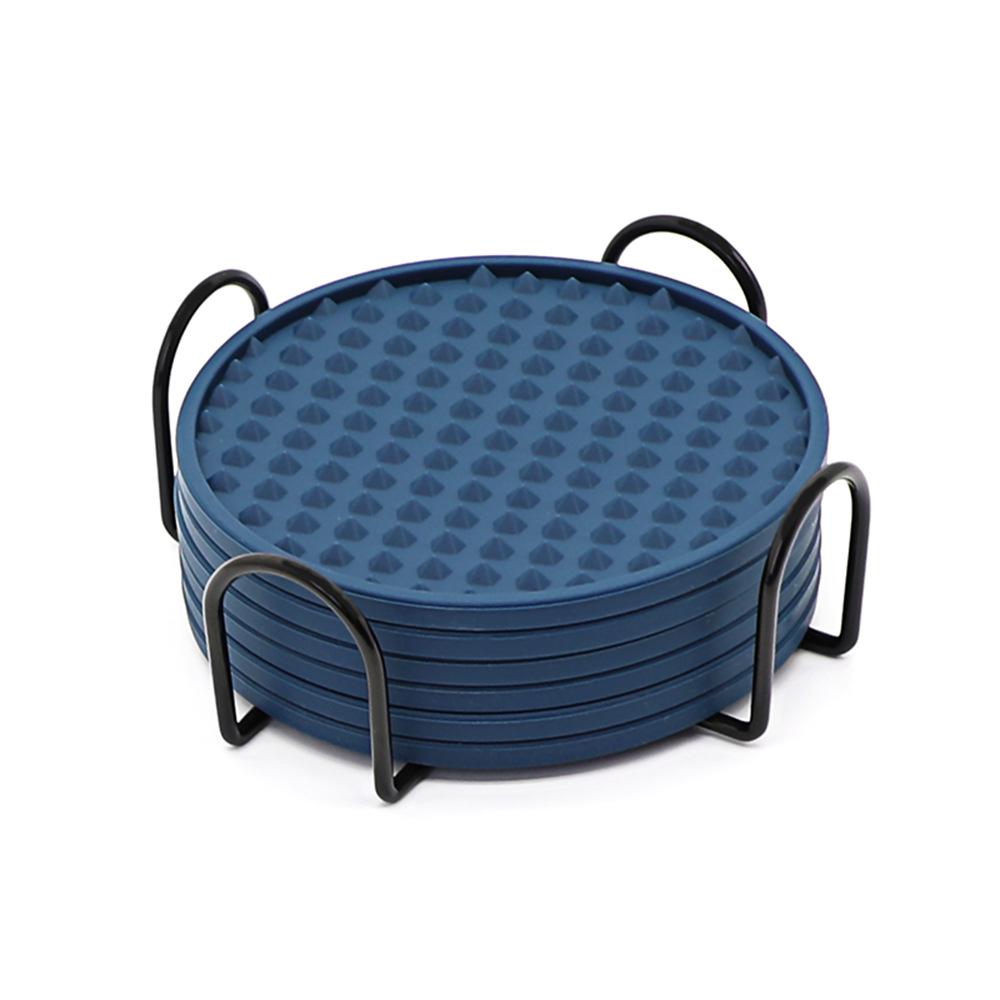 Round Silicone Coaster Set - 10cm Heat Insulation Pads for Tea and Coffee Cups