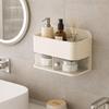 Plastic Rotatable Wall Mounted Storage Box Large Capacity Space Saving Condiment Storage Box with Drawers Bathroom Storage Rack
