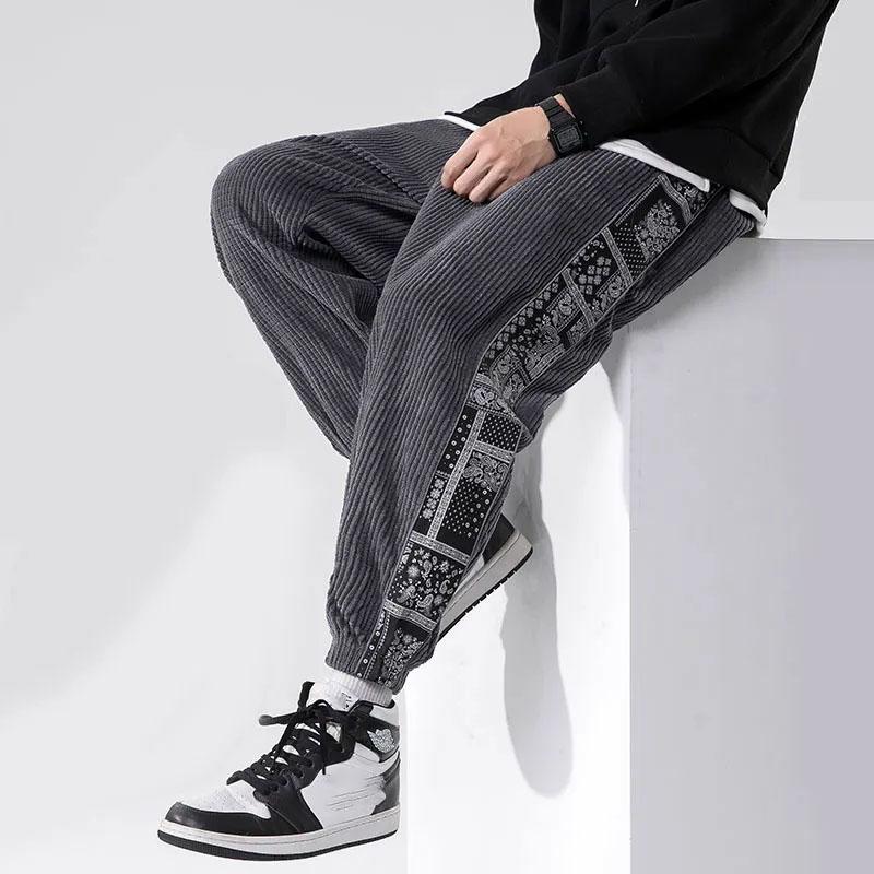 Spring Autumn Casual Men's Loose Corduroy Pants