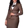 Women's Professional Two-Piece Suit Set, Long Sleeve Blazer with High-Slit Pencil Skirt, Office Wear for Work,Women's Suit for Business
