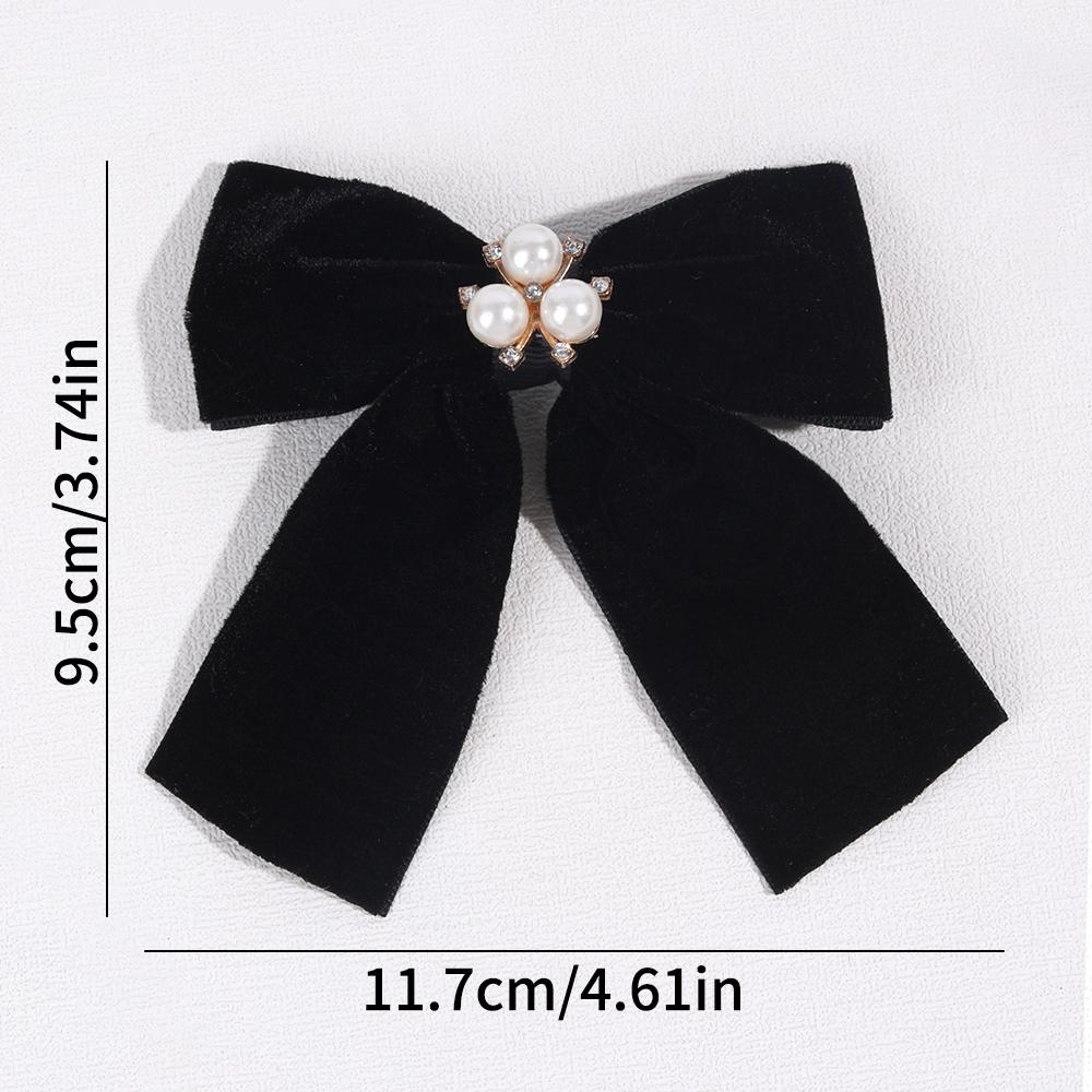 2PCS Velvet Bow Girls Hair Clip Sweet Retro Red Green Bow Hair Clip Handmade Hair Clip Headwear Children's Hair Accessories