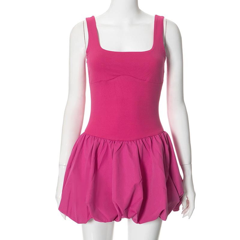 

Женское летнее модное однотонное платье-топ с комбинированным принтом L розы красного