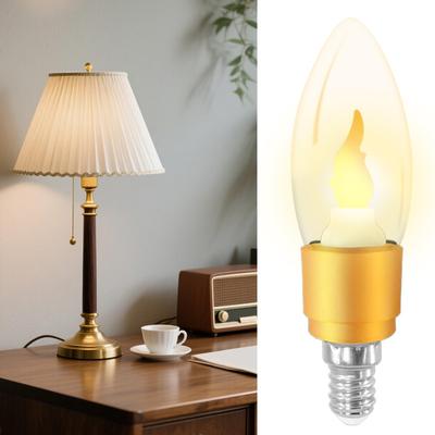 Flickering Light Bulbs E12 E14 Base Christmas Decorations Realistic Fire LED Flame Light Bulb for Indoor Home Decor Halloween