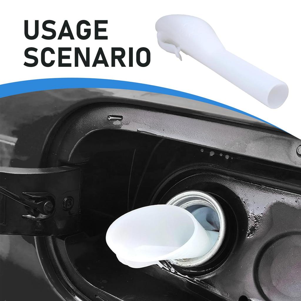 Civwesi 2pcs Ford Fuel Filler Funnel 6.9" X 0.8" X 1.7" Plastic Waterproof Oilproof