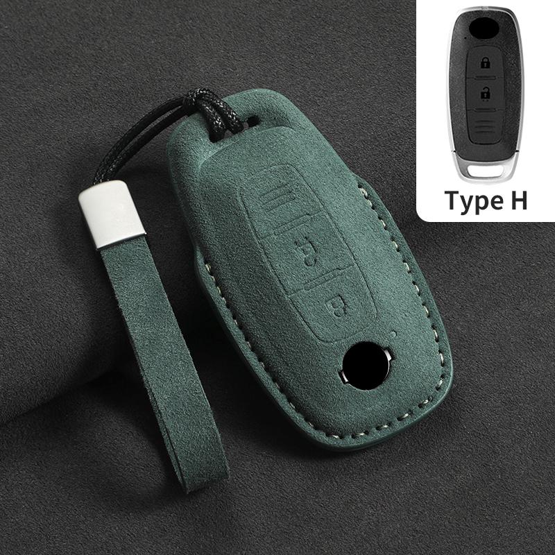 3 Buttons Suede Car Remote Key Case Cover Shell for Nissan Teana Qashqai X-Trail Kicks Tiida Car Key Anti-Scratch Cover Shell