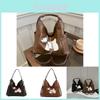 Chic Korean Style Cute Dog Tote Bag For Women With Fashionable Design In Black And Brown