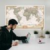 24*36inch/18*29inch The Vintage World Map Painting Retro Wall Art Poster School Supplies Home Decoration,Tourism/educational Supplies