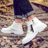 Designer Luxury Zipper Mens Boots Autumn White High Top Men Casual Shoes Black Ankle Boots Fashion Motorcycle Shoes For Men