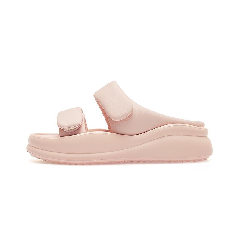 Augustine platform slippers women's new summer wear in 2025, a pedal of pink beach sandals with a skirt