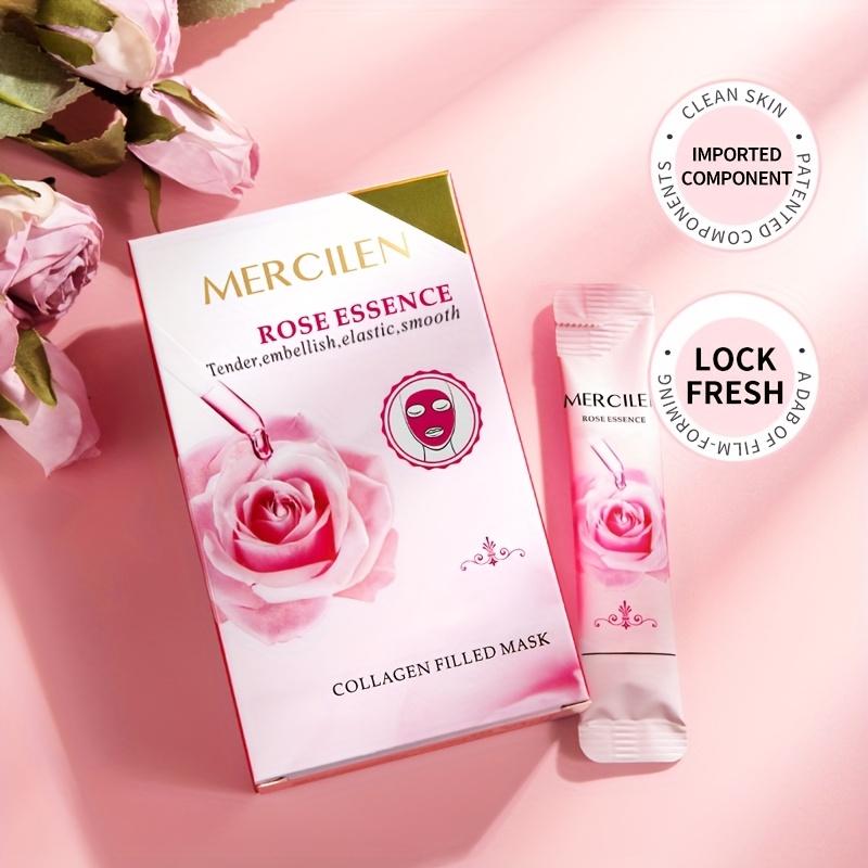 Rose Essence Moisturizing Soft Mask,Hyaluronic Acid Rose Oil Formula,Skin Hydration Mask,Ammonia Free Gel Masks For, Strengthens Moisture Barrier