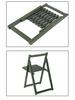 Folding Chair with Backrest: Wooden Slats, Steel Frame for Camping, Training, Meetings, Disaster Relief, and Outdoor Leisure