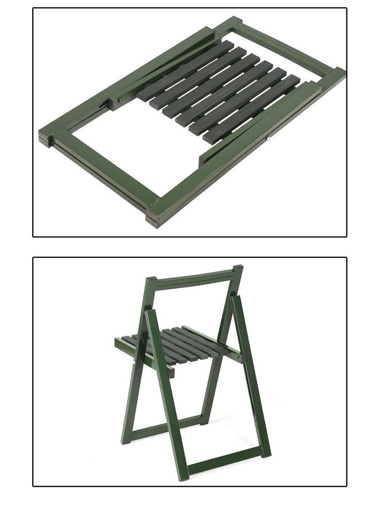 Folding Chair with Backrest: Wooden Slats, Steel Frame for Camping, Training, Meetings, Disaster Relief, and Outdoor Leisure