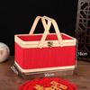 Natural Bamboo Basket Vintage Picnic Basket Festival Packaging Box Egg Container  New Year