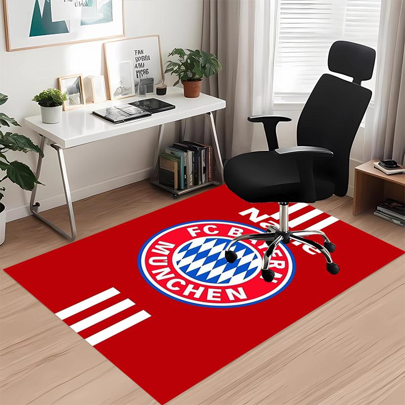 Custom Name FC Bayern München Printed Carpet, for Office Chair Living Room Bedroom Kitchen Room Decor Gifts.