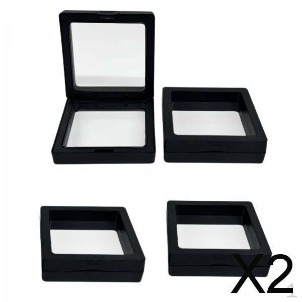 2x 4 Pieces Floating Frame Display Stand, 3D Holder, Jewelry Frame,