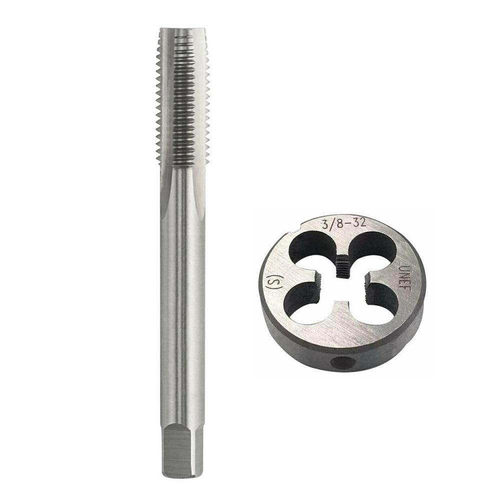 Tap Tap And Die 2pcs 3/8\\\\\\\\\\\\\\\"-32 UNEF Practical Silver Cast Iron Hole Processing Etc Quality Is Guaranteed Brand New
