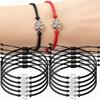 10 pièces 2026 Bracelets Trèfle à Quatre Feuilles pour Femmes Hommes Réglable Fait Main Corde Rouge Porte-Bonheur Couple Amitié Bijoux Accessoires