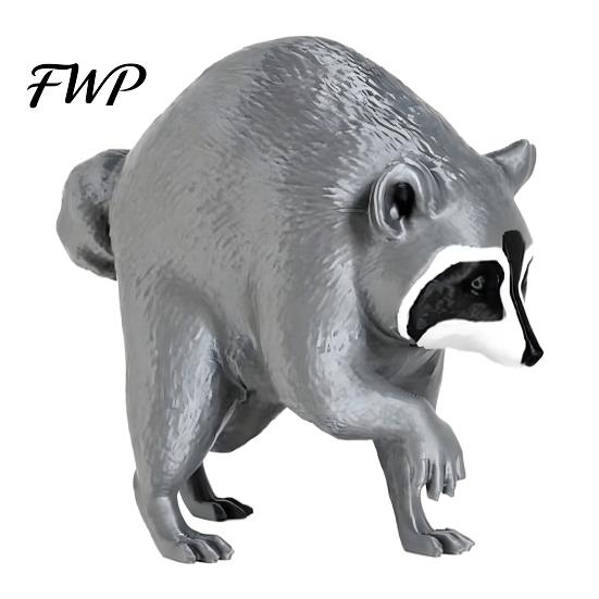 Living Room Ornament 3D Printed Raccoon Figurine, Realistic Animal Statue, Decorative Desktop Office Accessories for Home Bedroom And Table Decoration