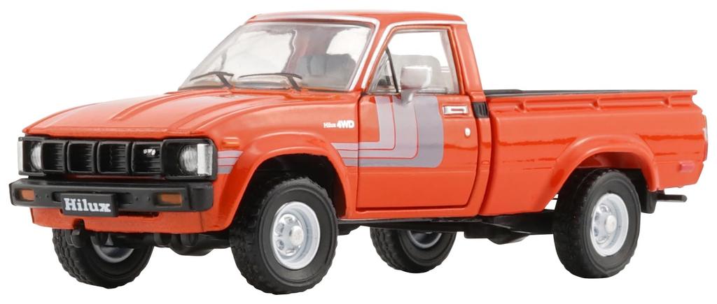 BM CREATIONS Scale Toyota Hilux N70 Orange RHD Finished Model 1/64 N60, 1980-1983