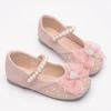 2024 Children Princess Shoes Pearl Bow Casual Party Wedding Shoes Kids Shallow Leather Shoes Fashion Girls Dance Single Shoes